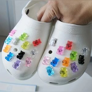 Crocs Charms - 12 Gummies Bears, shoe charms, Multicolor .5x.5inches